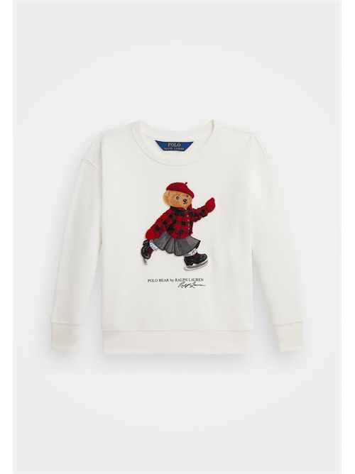Felpa bianca Polo Bear RALPH LAUREN | 312981087001PANNA